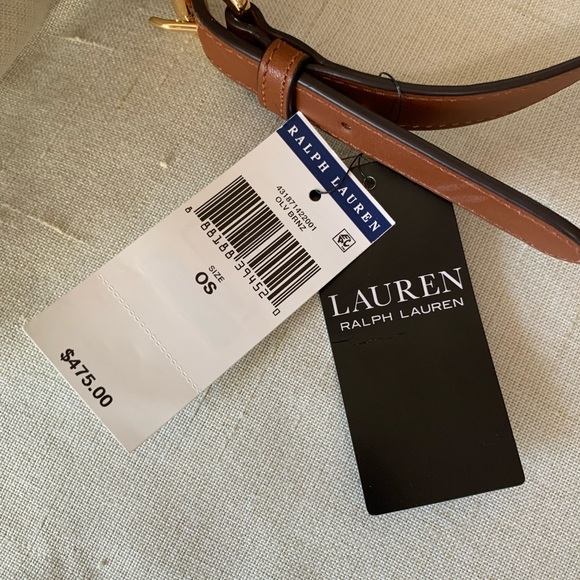 RALPH LAUREN Backpack Olive Bronze Tan Croc Embossed Leather Preppy Bag - Picture 10 of 11